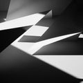Featuring a series of angular shapes and planes created by light Royalty Free Stock Photo