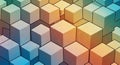 Featuring a series of interconnected cubes shaded with a gradient Royalty Free Stock Photo