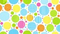 Featuring variously sized circles in an array of bright colors Royalty Free Stock Photo