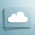 Featuring a white cloud icon centered on overlapping blue textured Royalty Free Stock Photo