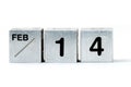 FEB-14 cubes Royalty Free Stock Photo