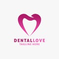 Dental love logo design