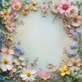 background flower frame, flower art , AIgenerated Royalty Free Stock Photo