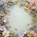 background flower frame, flower art , AIgenerated Royalty Free Stock Photo