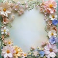 background flower frame, flower art , AIgenerated Royalty Free Stock Photo