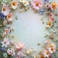 background flower frame, flower art , AIgenerated Royalty Free Stock Photo