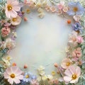 background flower frame, flower art , AIgenerated Royalty Free Stock Photo