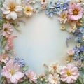 background flower frame, flower art , AIgenerated Royalty Free Stock Photo