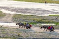 Feb 17,2018 Aboriginal people returning home in a Carabao carriage, Capas