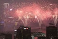 11 Feb 2013 Chinese New Year Fireworks in Hong Kong Royalty Free Stock Photo