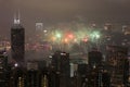 11 Feb 2013 Chinese New Year Fireworks in Hong Kong Royalty Free Stock Photo