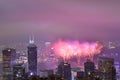 11 Feb 2013 Chinese New Year Fireworks in Hong Kong Royalty Free Stock Photo