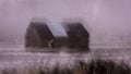 FEB 14, 2019 - COLORADO, USA Deserted Cabin in Old West - Colorado - in snow storm Royalty Free Stock Photo