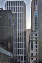 Modern high rise financial skyscraper buildings in the central, hk 6 Feb 2021