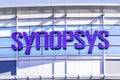 Feb 18, 2020 Mountain View / CA / USA - Synopsys sign at their corporate headquarters in Silicon Valley, San Francisco bay area;