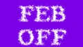 Feb Off cloud text effect violet isolated background