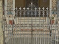 Ornate wrought iron gates at entrance to Zaoba Shree Ram Mandir 1882 ; Girgaon ; Jagannath Shankarsheth Road Charni Road Mumbai