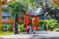 Feb 24, 2018 People waling greentbel park in Makati City