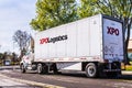Feb 27, 2020 San Jose / CA / USA - XPO Logistics truck making deliveries; XPO Logistics, Inc. is one of the 10 largest providers