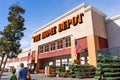 Feb 19, 2020 San Mateo / CA / USA - People shopping at Home Depot in San Francisco bay area; The Home Depot, Inc. is the largest