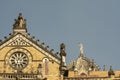 Stone sculpture decoration on Victoria Turminus Railway Station nowCSMT Railway Station a UNESCO world Heritage Site Mumbai