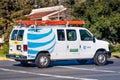 Feb 10, 2020 Sunnyvale / CA / USA - AT&T service van side view; AT&T emblem displayed on the side Royalty Free Stock Photo