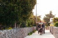 Buffalo cart ride in Historic Ryukyu village, Taketomi, Okinawa,