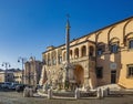 Main square of the village Royalty Free Stock Photo