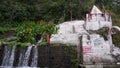 Ban Ganga Small Temple in Uttarkashi: Ganga Stream from a hill brought by Arjuna, Mahabharata Mythology. Indian Culture and