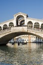 Rialto Bridge spanning the Grand Canal, Venice. Royalty Free Stock Photo