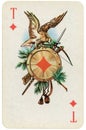 26 February 2020 - Ace of Diamonds old grunge russian and soviet style playing card