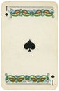 26 February 2020 - Ace of Spades old grunge russian and soviet style playing card