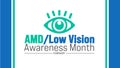 february is amd Low Vision Awareness Month background template. Holiday concept. background, banner