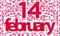 14 february background with falling hearts