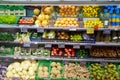 February 7, 2021 Beltsy Moldova Large store or supermarket. Illustrative editorial. Fruit and vegetables section