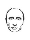 February 19, 2019. A vector illustration of a portrait of President Vladimir Putin