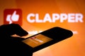 February 2, 2021, Brazil. In this photo illustration the Clapper logo seen displayed on a smartphone screen