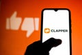 February 2, 2021, Brazil. In this photo illustration the Clapper logo seen displayed on a smartphone screen