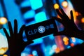 February 15, 2023, Brazil. In this photo illustration, the CLP Group logo is seen displayed on a smartphone