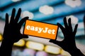 February 6, 2023, Brazil. In this photo illustration, the EasyJet Airlines logo is displayed on a smartphone screen