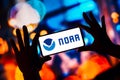 February 7, 2023, Brazil. The National Oceanic and Atmospheric Administration (NOAA) logo is displayed Royalty Free Stock Photo