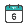 February 6 Calendar Day or Calender Date for Deadlines or Appointment