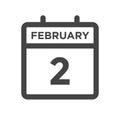 February 2 Calendar Day or Calender Date for Deadlines or Appointment