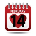 February 14 calendar page