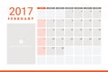 February 2017 calendar