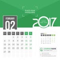 February 2017. Calendar 2017