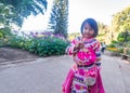 Young girl dressed in traditional costume