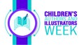 February is Children\'s Authors and Illustrators Week background template. Holiday concept. Royalty Free Stock Photo