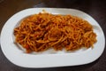 Close-up Filipino Style Tasty Spaghetti