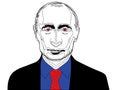 February 25, 2019. Vector stock illustration of a portrait of President Vladimir Putin